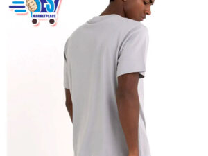 Jersey Neck Ash T-shirt with print
