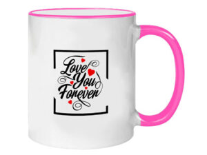 Sublimation pink Rin Mug with Print