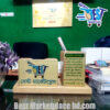 Kolom dani.Made Brown Wooden Pen Stand With Mobile Holder, For Office