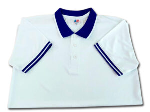 Jersey polo White Blue Mash t-shirt ( solid )