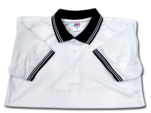 Jersey White Black polo Mash t-shirt ( solid )