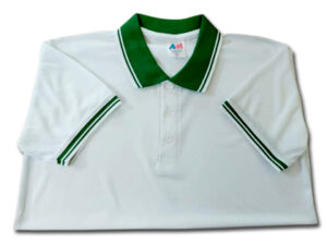 Jersey White Green polo Mash t-shirt ( solid )