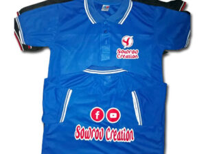 JERSEY POLO MASH BLUE with print