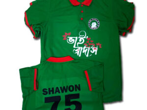 JERSEY POLO MASH GREEN with print