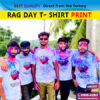 RAG DAY White  Neck T-shirt with Print