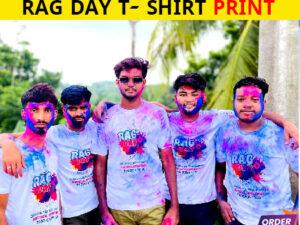 RAG DAY White  Neck T-shirt with Print