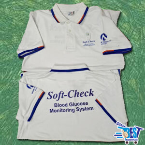 Lacost Jersey Polo T-Shirt (White)  with Print