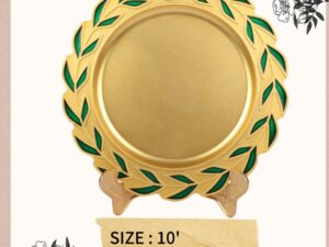 Golden Round Crest with Stand | সম্মাননা ক্রেস্ট 10 ইঞ্চি (DP-09)