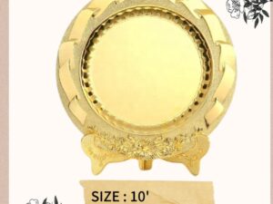 Golden Round Crest with Stand | সম্মাননা ক্রেস্ট 10 ইঞ্চি (DP-08)