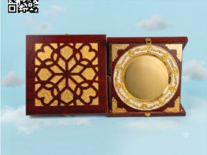 Luxury Wooden Presentation Box with White Golden Plated Crest